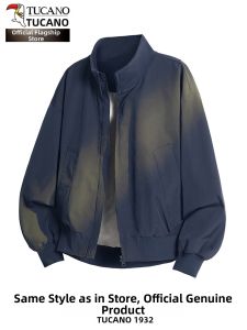 TUCANO | American Style Pilot Stand Collar Jacket Men Baseball Outerwear