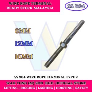 STAINLESS STEEL 304 WIRE ROPE TERMINAL TYPE 2 (8MM - 16MM)