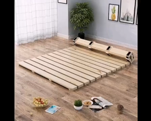 Foldable Tatami Bed Board Wood Spinal Protection Waist Support Wooden Bed Frame Double/Queen/King