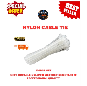 [1PACK]NYLON CABLE TIE (100 PCS) (SIZE 3" 4" 5" 8" 10")