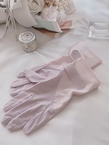 Găng tay chống nắng ngắn và mỏng chống tia cực tím chất băng lụa thoáng khí chống trượt khi lái xe và đi xe đạp thể thao