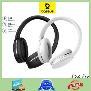 Baseus-D02โปรหูฟังไร้สายพร้อมบลูทูธชุดหูฟังเสียงกีฬาพับได้สายสำหรับ iPhone เครื่องเสียงและแท็บเล็ต