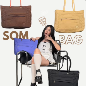 MOON DAE Som Bag Tas Tote Bag Wanita Korea Puffy Muat Laptop MND-SOM