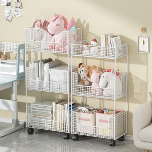 Book Storage and Reading Support Mobile Shelf Multi-Layer