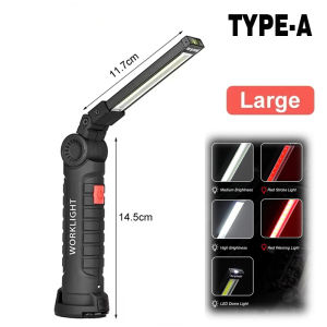 Multifunctional Folding Work Light Portable Rechargeable Flashlight Hook Magnetic Camping Light Outdoor Car Repair Emergency
