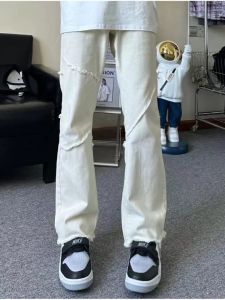 Slim Fit Mens Jeans American High Street Hiphop Straight Leg Long Pants Wear Resistant Youth Casual Wear Spring Autumn Winter