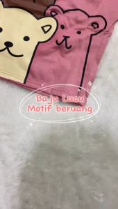 Setelan anak perempuan bahan flis motif boneka usia 1 sampai 10 tahun banyak pilih warna
