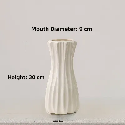 Modern Minimalist Ceramic Flower Vase Creative European Style Home Decor Living Room Dining Table Dry Flower Flower Hydroponics Decoration