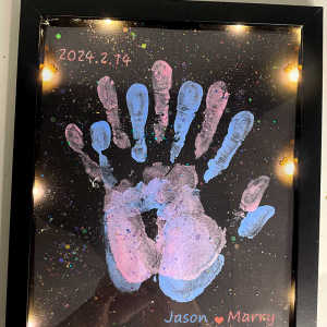 Khung Ảnh Dấu Tay Quà Tặng Sinh Nhật Kỷ Niệm Cho Cặp Đôi Vàng Bạc Nhiều Màu Đen Bằng Nhựa Chống Thấm Nước Dùng Để Vẽ