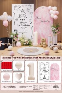 XIHUDIE | Atmospheric Baby 1st Birthday Decoration KT Board