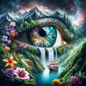 500/1024PCS Jigsaw Puzzle River Waterfall Ship Landscape Art For Adults Great Weekend Relaxation And Family Fun