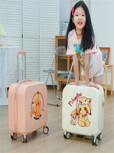 Childrens Carry-On Suitcase Cartoon Design ABS+PC Material with Lock Universal Password Lock Wheels for Boys And Girls