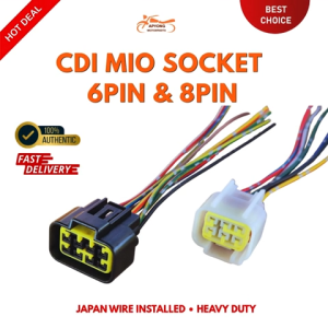 MIO CDI SOCKET 6 PIN/8PIN JAPAN WIRE INSTALLED HEAVY DUTY