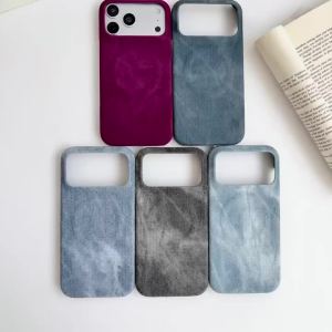 Ốp Điện Thoại iPhone 17/18 Pro Max/18Pro/17Pro/15/16 Plus/14/13/12 Cao Cấp Chất Liệu Denim Nam Châm Màu Gradient Chống Sốc Bảo Vệ Toàn Diện