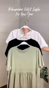 Zalmore Peplum Flare T-Shirt Premium LUMA Cotton - Atas Wanita Lembut Ringan Sejuk Anti Nerawang