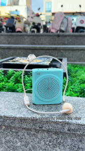 ไมโครโฟนไร้สายแบบติดปกเสื้อ SHIDU สำหรับครู เครื่องขยายเสียงแบบชาร์จไฟได้ เครื่องขยายเสียงไร้สายแบบพกพาขนาดเล็กพร้อมลำโพงไมโครโฟนแบบมีสาย