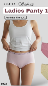 [Lelitex] Ladies 100% Cotton Elastic Underwear Panty Brief Stretchy Breathable Comfortable L XL