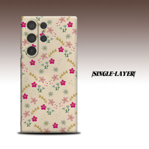 Soft Pastel Mixed Floral For Samsung Galaxy S26 S25 S24 A56 A36 Dual Layer Luxury Fashion Full Lens Protective Case