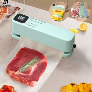 เครื่องซีลสูญญากาศ เครื่องบรรจุภัณฑ์สูญญากาศสําหรับอาหาร เครื่องซีลถุงพลาสติกขนาดเล็ก USB ชาร์จแบบพกพา เครื่องซีลสูญญากาศอาหาร