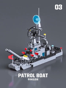 【 Stock 】Aircraft Carrier Lego Building Blocks Warship Destroyer Model Boy Assembling Toys Kids Educational Toy Gift