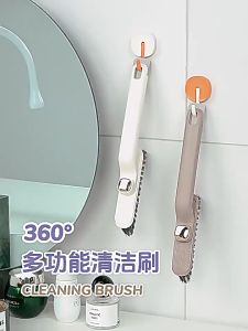 แปรงทําความสะอาด หมุนได้360องศา อเนกประสงค์ 2 IN 1  ทำความสะอาดซอกมุมห้องน้ำ แบบขัดมุม