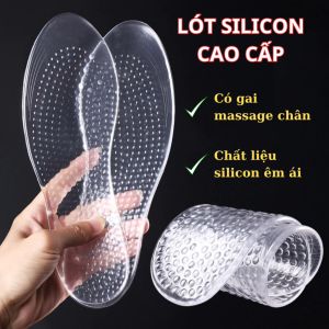 Lót giày silicon đệm giày silicon cao cấp. Lót giày đệm giày có gai massage êm mềm mại đàn hồi tốt giảm đau chân. Phụ Kiện Lót Giày Cho Chân - Lazada