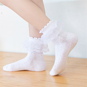 2023 Autumn Kids Socks For Girls Lace Tutu Baby Cotton Princess Childrens Girls Socks Fashion Ruffled Teenagers Sock 1-15Years