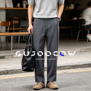 GUJOOCOW | Quần Nam Phong Cách Cổ Điển Mùa Hè Nhẹ Dàng Ôm Thẳng Chín Mươi Phần Trăm