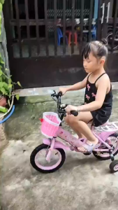 Xe đạp trẻ em BeigeLỐP BƠM HƠI CHỐNG XÓCTẶNG GƯƠNGCHUÔNG3 Size (12/16/18) cho bé 2-12 tuổi