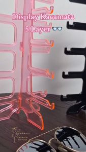 Display Kacamata Warna Hitam Putih Pink Terlaris Pajangan Kacamata Stand Rak Aksesoris  (BH)