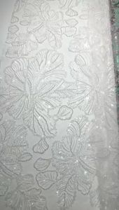 Green Beaded Lace Fabric African Nigerian Lace Fabric 2026 High Quality Lace Luxury French Beaded Lace Fabric For Wedding Dress