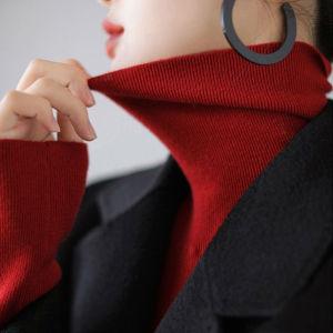 HUOLISI | Red High Neck Sweater