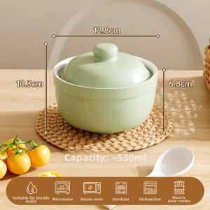 DEMING | Ceramic Food-grade Steaming Pot With Lid