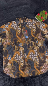 AZ ZIKRA Batik Jumbo Pria Lengan Pendek Motif Terbaru Bahan Adem dan Lembut Size L XL XXL AZ05