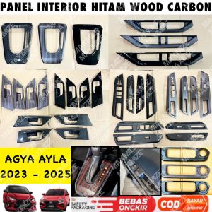 Panel Agya Ayla 2023 2024 2025 2026 Armrest Center Front Ac Shifter Inner Handle Hitam Wood Carbon