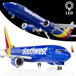 Mô Hình Máy Bay Đồ Chơi Southwest Airlines B737 Tỷ Lệ 1:85 Có Đèn Và Bánh Xe Làm Từ Nhựa Đúc Dành Cho Độ Tuổi Từ 14 Trở Lên