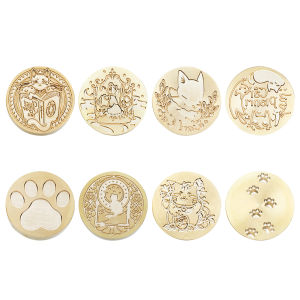 【New Arrival】Round-shaped Enamel Copper Head Classic Vintage Fire Paint Copper Head DIY Manual Account Invitation Envelope for Gift Scrapbooking