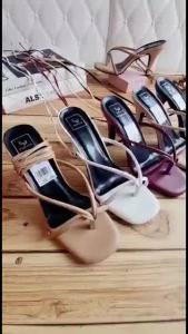 Sandal Cewek IR12 Sendal Wanita Tinggi Jepit Tali Senna 9cm heels pesta