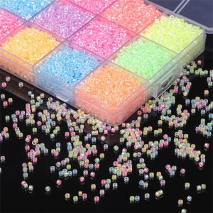 10g 700pcs/Lot 2.5mm High Quality Luminous Glow In The Dark Glass Beads For DIY Jewelry Making Accessories