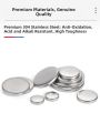 Solid 304 Stainless Steel round Disk Metal Flat Washer No Hole Pipe Sealing Plug Circular Ring China Made Hardware Fastener. 