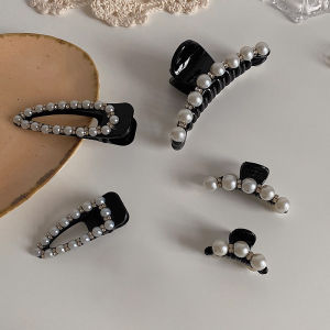 Elegant Pearl Hair Claw Clip Large Medium Small Size Fairy Tale Style Hair Accessories Korean Fashion Plastic Hair Grips