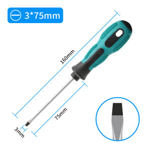 1PCS Multifunctional Flat Head Cross Screwdriver Magnetic Screwdriver Household Basic Anti Slip Manual Screw Drive Tool