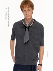 MADWITCH | American Retro Striped Polo Collar Short Sleeve Breathable T-shirt