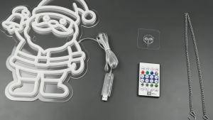 Santa Claus / Snowman USB 5V RGBIC Neon Signs Smart Bluetooth LED Fairy Light For Christmas Party Wall Decor Lamp Children Kids