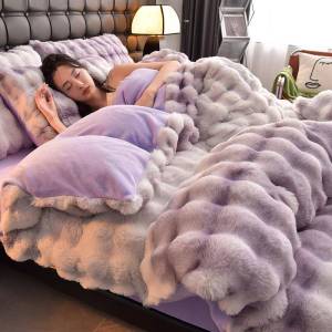 Bộ Chăn Ga Gối 4 Món Dày Ấm Cho Mùa Đông