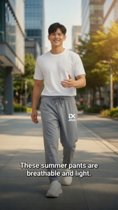 Stella Fashion Summer Breathable Man Sports Casual Pants – High Waist Loose Fit Plus Size Trendy Urban Style