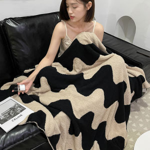 ผ้าห่มขนแกะแบบครึ่งตัว ผ้าขนแกะ ผ้าห่มโซฟา ผ้าห่มปรับอากาศ ผ้าห่มสำหรับใส่เป็นผ้าคลุมไหล่ในฤดูหนาว ผ้าห่มสำหรับนอนหลับในออฟฟิศ