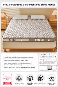 Miniso | Antibacterial Memory Foam Mattress Pad 1.5m