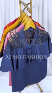 ALMO FASHION [RX] -Blouse Yovita / Blouse Wanita Terbaru Baju Atasan / Baju Wanita Terbaru Kekinian Viral / Atasan Wanita / Blouse Wanita / Baju Atasan Remaja / Atasan Wanita Model Baru / Blouse Korean Style / RX02