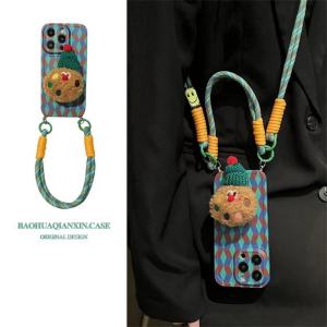 Christmas Green And Blue Cookie Hat Realme True Me 13 pro plus Phone Case GT6/7 Supreme Version 12/11 New Model GT5 Master Neo6 Diagonal Rope Full Cover V60/V23 Anti-Fall Q5Q3 Silicone